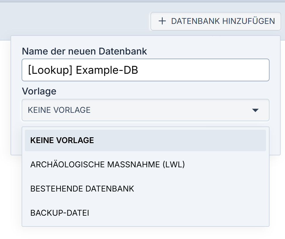 Datenbank erstellen
